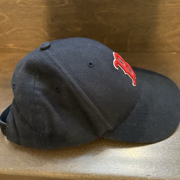 Vtg Boston Red Sox Hat Plain Logo Hook Loop Cap MLB Wool Blend Twin Enterprises - Picture 5 of 10